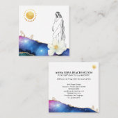 *~* Floral Agate Birthing Cosmic Midechta Doula Vierkante Visitekaartje (Voorkant / Achterkant)