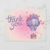 Floral Air Ballon Hartelijk dank Briefkaart (Voorkant)