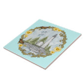 Floral Alabama Lighthouse tegel Tegeltje (Zijkant)