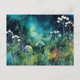 Floral Alcohol Ink Collage Briefkaart