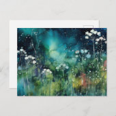 Floral Alcohol Ink Collage Briefkaart (Voorkant / Achterkant)