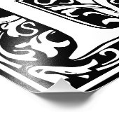 Floral alfabet Monogram Letter B Foto afdrukken (Hoek)