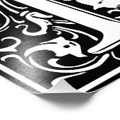 Floral alfabet Monogram Letter F Foto afdrukken (Hoek)