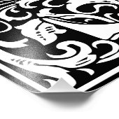 Floral alfabet Monogram Letter S Foto afdrukken (Hoek)