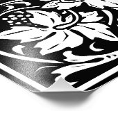 Floral alfabet Monogram Letter T Foto afdrukken (Hoek)