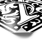 Floral alfabet Monogram Letter X Foto afdrukken (Hoek)