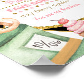 Floral Alice in Wonderland 1st Birthday Milestone Poster (Hoek)