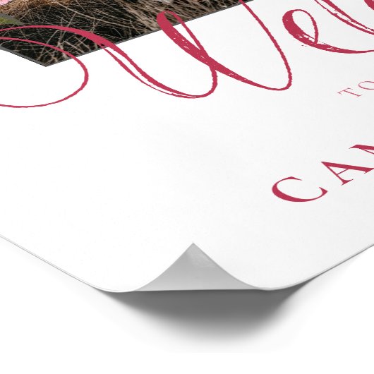 Floral Alice in Wonderland Weddenschap Welkom Poster (Hoek)