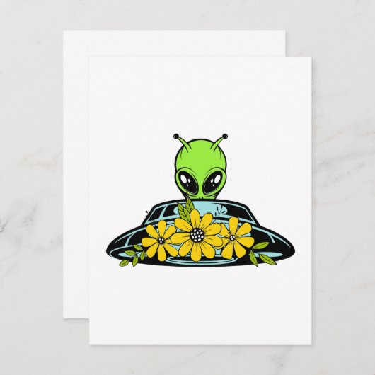 Floral Alien Spaceship (Voorkant / Achterkant)