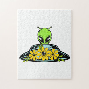 Floral Alien Spaceship Legpuzzel