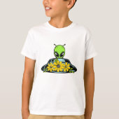 Floral Alien Spaceship T-shirt (Voorkant)
