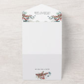 Floral All In One Wedding Invitation All In One Uitnodiging (Buitenkant)