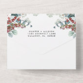 Floral All In One Wedding Invitation  Uitnodiging (Achterkant)