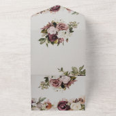 Floral all in One Wedding Invite All In One Uitnodiging (Buitenkant)