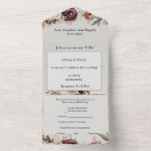 Floral all in One Wedding Invite All In One Uitnodiging (Binnen)