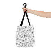 Floral All-Over-Print Canvas tas–Aangepaste naam o Tote Bag