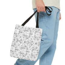 Floral All-Over-Print Canvas tas–Aangepaste naam o