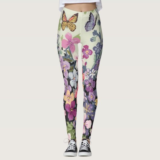 Floral All-Over-Print Leggings (Voorkant)