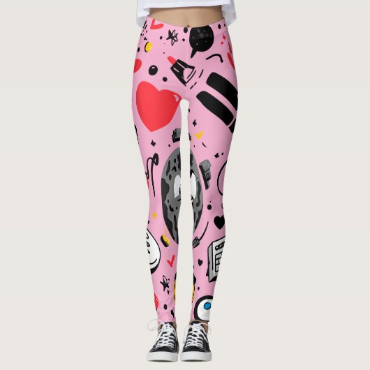 Floral All-Over Print Leggings (Voorkant)