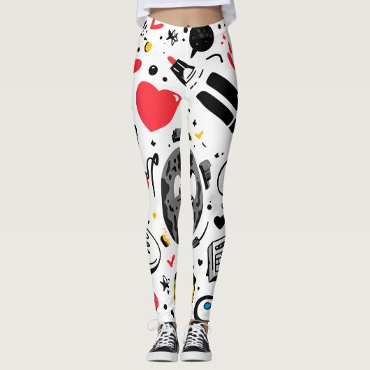 Floral All-Over Print Leggings (Voorkant)