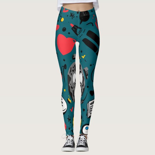 Floral All-Over Print Leggings (Voorkant)