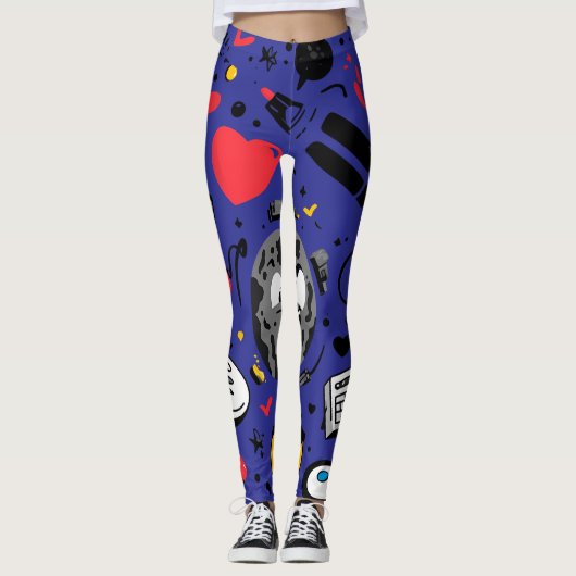 Floral All-Over Print Leggings (Voorkant)