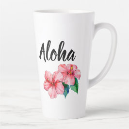 Floral Aloha Coffee Latte Mok