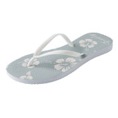 Floral Aloha Hawaii blauwe Teenslippers, gemakkeli Teenslippers (Schuin)