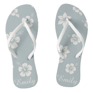 Floral Aloha Hawaii blauwe Teenslippers, gemakkeli Teenslippers
