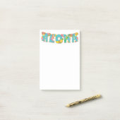 Floral Aloha Typography Post-it® Notes (Op bureau)