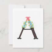 Floral Alphabet - A - Stationery Note Kaart Notitiekaartje (Achterkant)