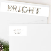 Floral Alphabet BRIGHT return address label