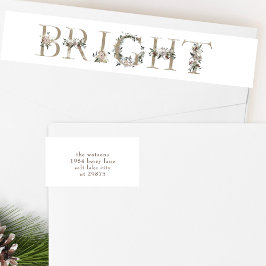 Floral Alphabet BRIGHT return address label