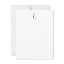 Floral Alphabet - E - Stationery Note Kaart