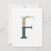 Floral Alphabet - F - Stationery Note Kaart Notitiekaartje (Achterkant)