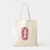 Floral Alphabet Letter O Tote Bag (Achterkant)