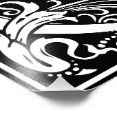 Floral Alphabet Monogram Letter C Foto afdrukken (Hoek)