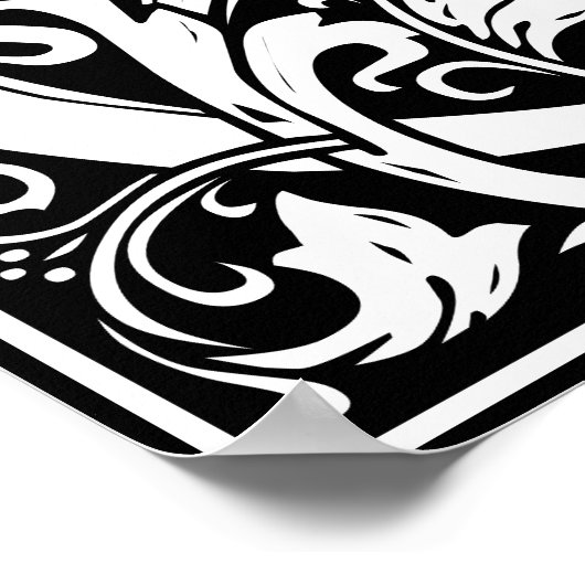 Floral Alphabet Monogram Letter G Poster (Hoek)