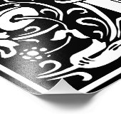 Floral Alphabet Monogram Letter I Foto afdrukken (Hoek)