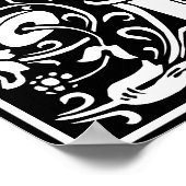 Floral Alphabet Monogram Letter I Poster (Hoek)