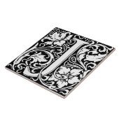 Floral Alphabet Monogram Letter J Tegel Tegeltje (Zijkant)