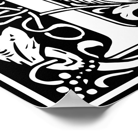 Floral Alphabet Monogram Letter L Poster (Hoek)