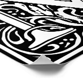 Floral Alphabet Monogram Letter M Poster (Hoek)