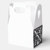 Floral Alphabet Monogram Letter N Tegel Morris Bedankdoosjes (Geopend)