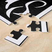 Floral Alphabet Monogram Letter N Tegel Morris Legpuzzel (Zijkant)