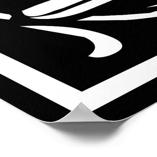 Floral Alphabet Monogram Letter N Tegel Morris Poster (Hoek)