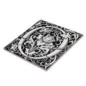 Floral Alphabet Monogram Letter O Tegel Tegeltje (Zijkant)