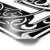 Floral Alphabet Monogram Letter P Foto afdrukken (Hoek)