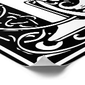 Floral Alphabet Monogram Letter P Poster (Hoek)