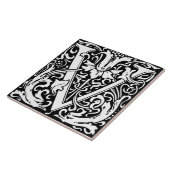 Floral Alphabet Monogram Letter/Tegel Tegeltje (Zijkant)